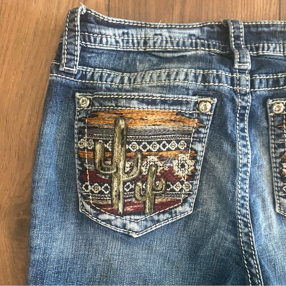 Miss Me Womens Cactus Sombrero Chloe Boot Cut Jeans Embroidered Women’s Sz 29 - Picture 9 of 16